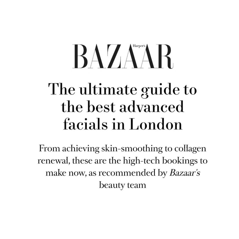 Shane Cooper Featured in Harper's Bazaar: The ultimate guide to the best advanced facials in London